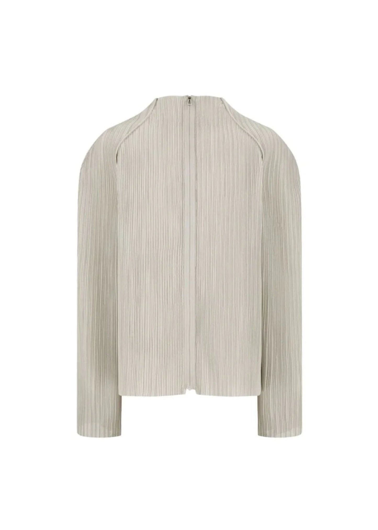 Pleats Zip Up Jumper