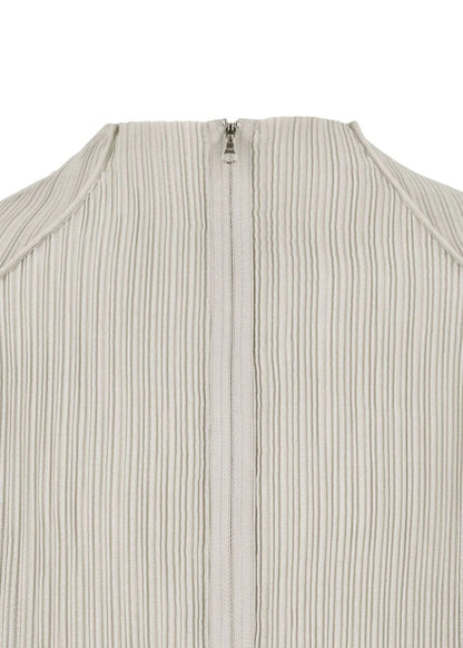 Pleats Zip Up Jumper