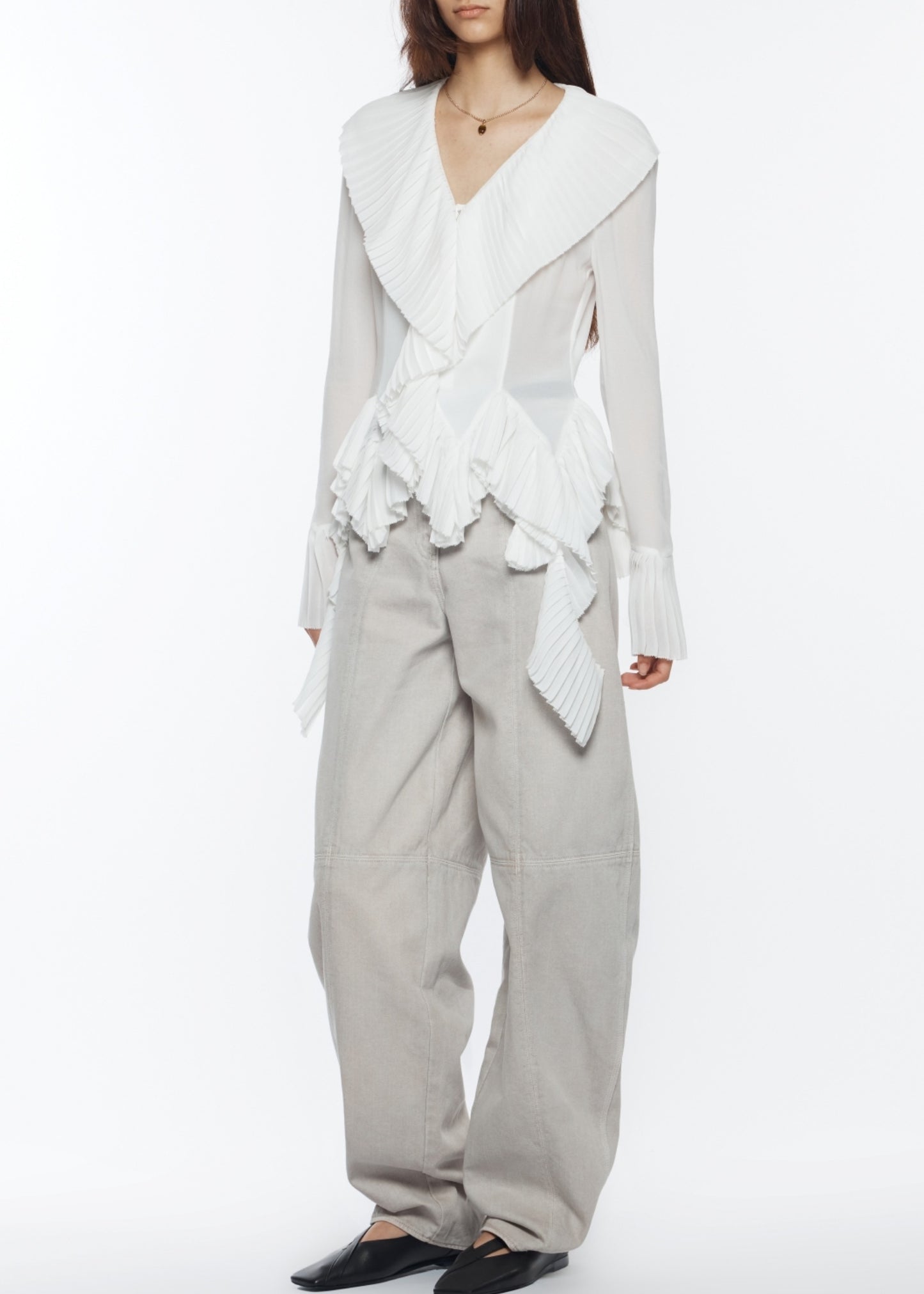 Balloon Fit Denim Pants