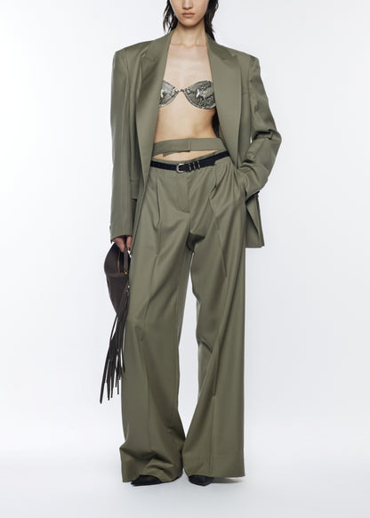 Cut-off Wide Fit Pants