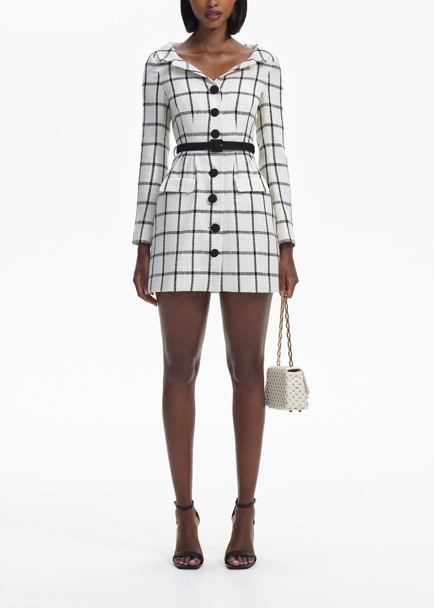 Check Tailored Mini Dress