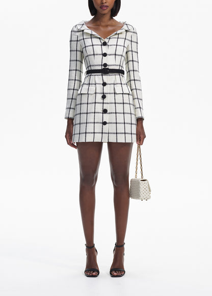 Check Tailored Mini Dress