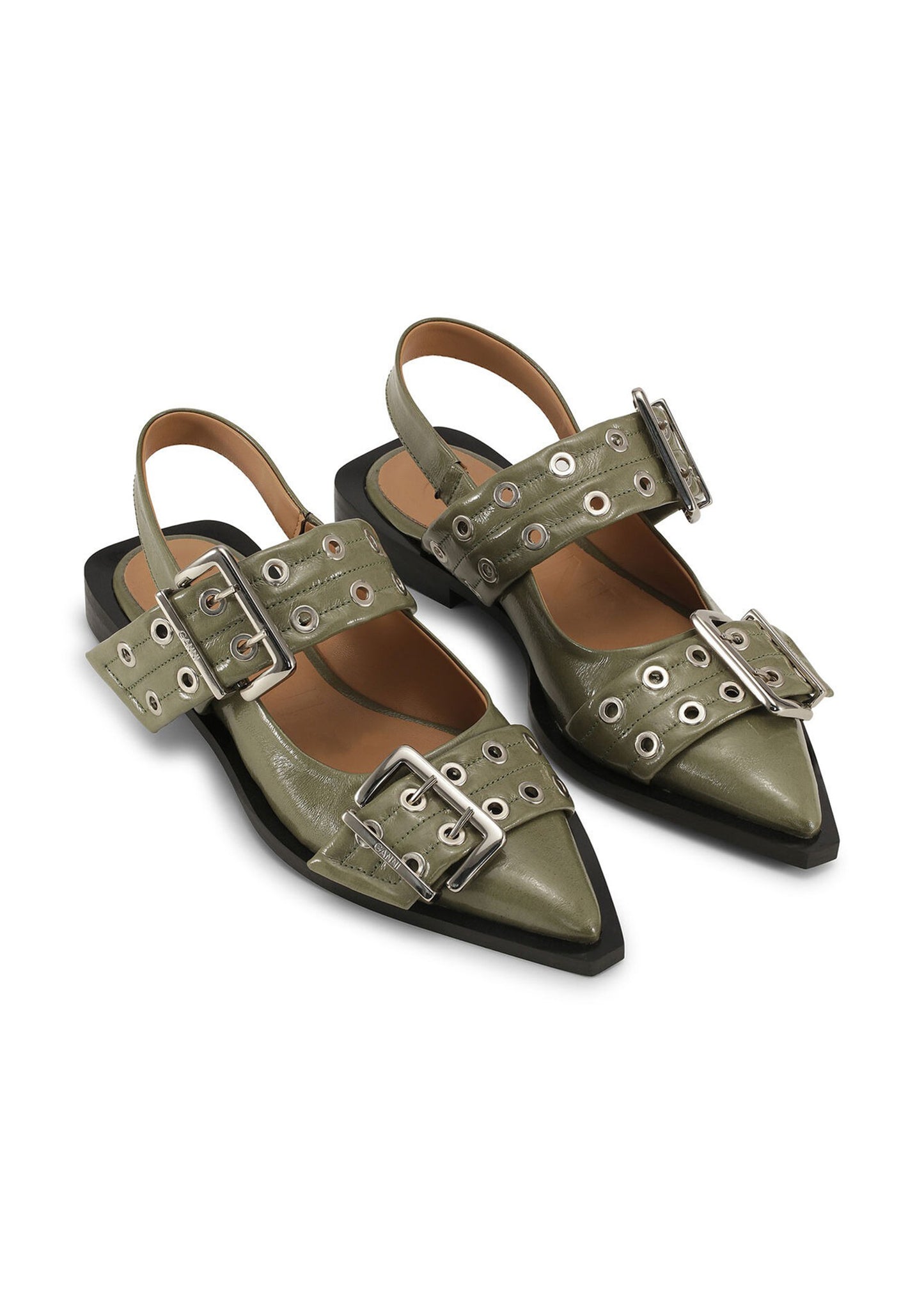 Feminine Buckle Ballerinas