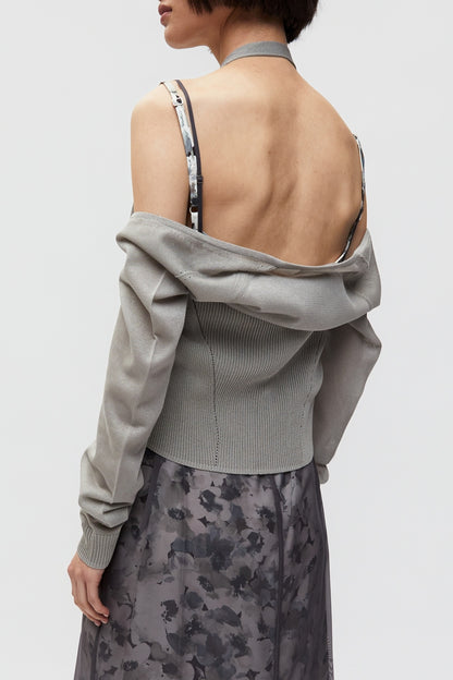 Halter Layered Knit Top
