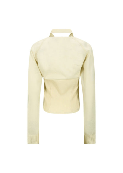 Halter Layered Knit Top