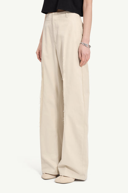 Twill Wide-leg Pants