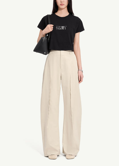 Twill Wide-leg Pants