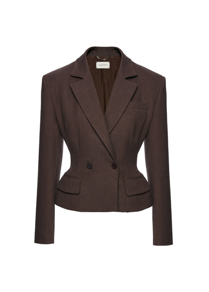 Fitted Double Breasted Blazer