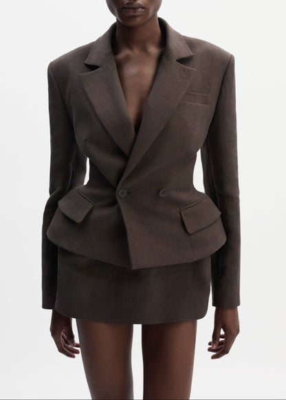 Fitted Double Breasted Blazer
