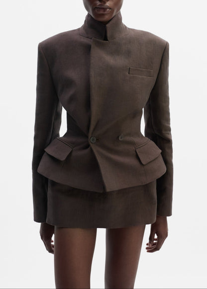 Fitted Double Breasted Blazer