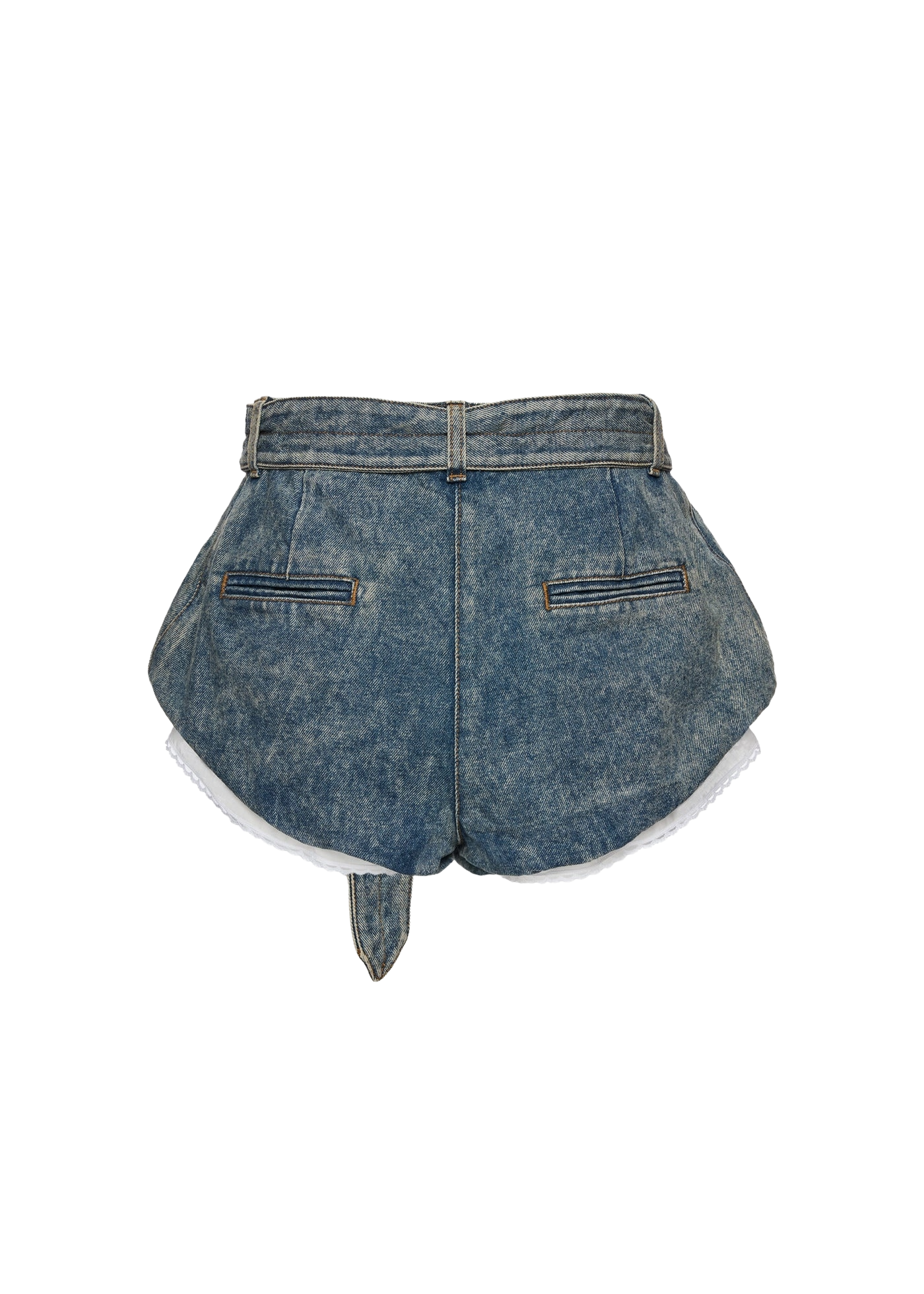 Underlayer Flared Denim Shorts