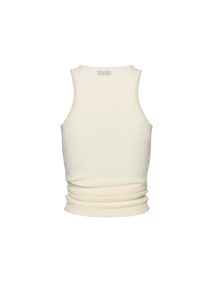 Crepe Knotted Tank Top