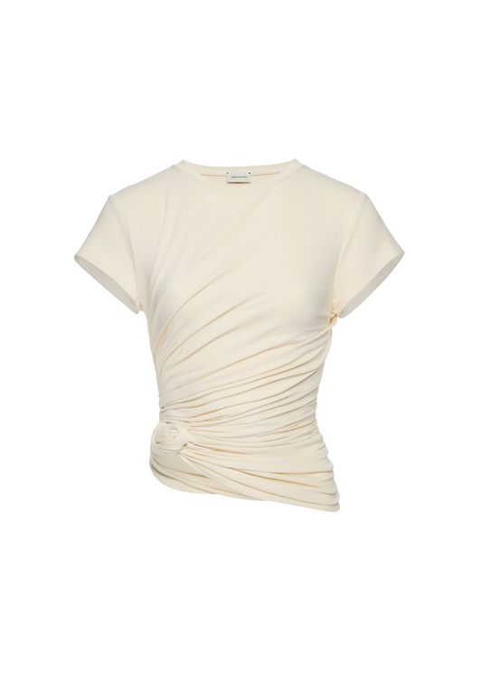 Side Knot Drape T-Shirt