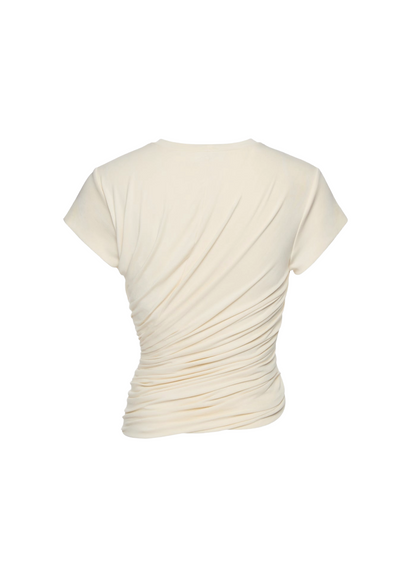 Side Knot Drape T-Shirt