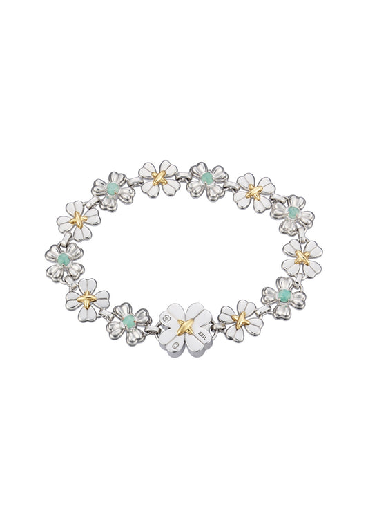 Stone Clover Tennis Bracelet