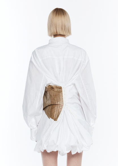 Balloon Corset Printed Dress