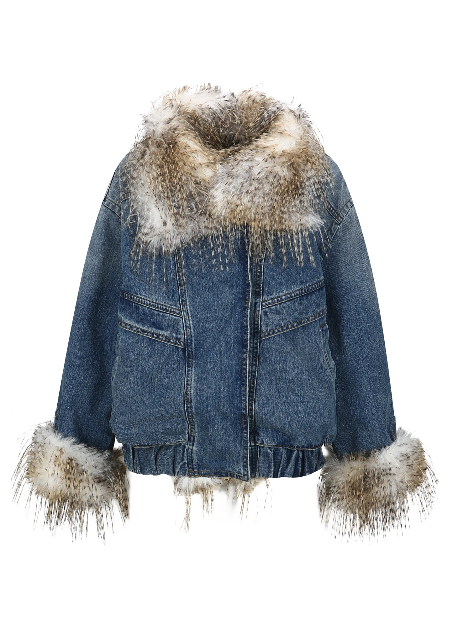Faux Fur Denim Jacket
