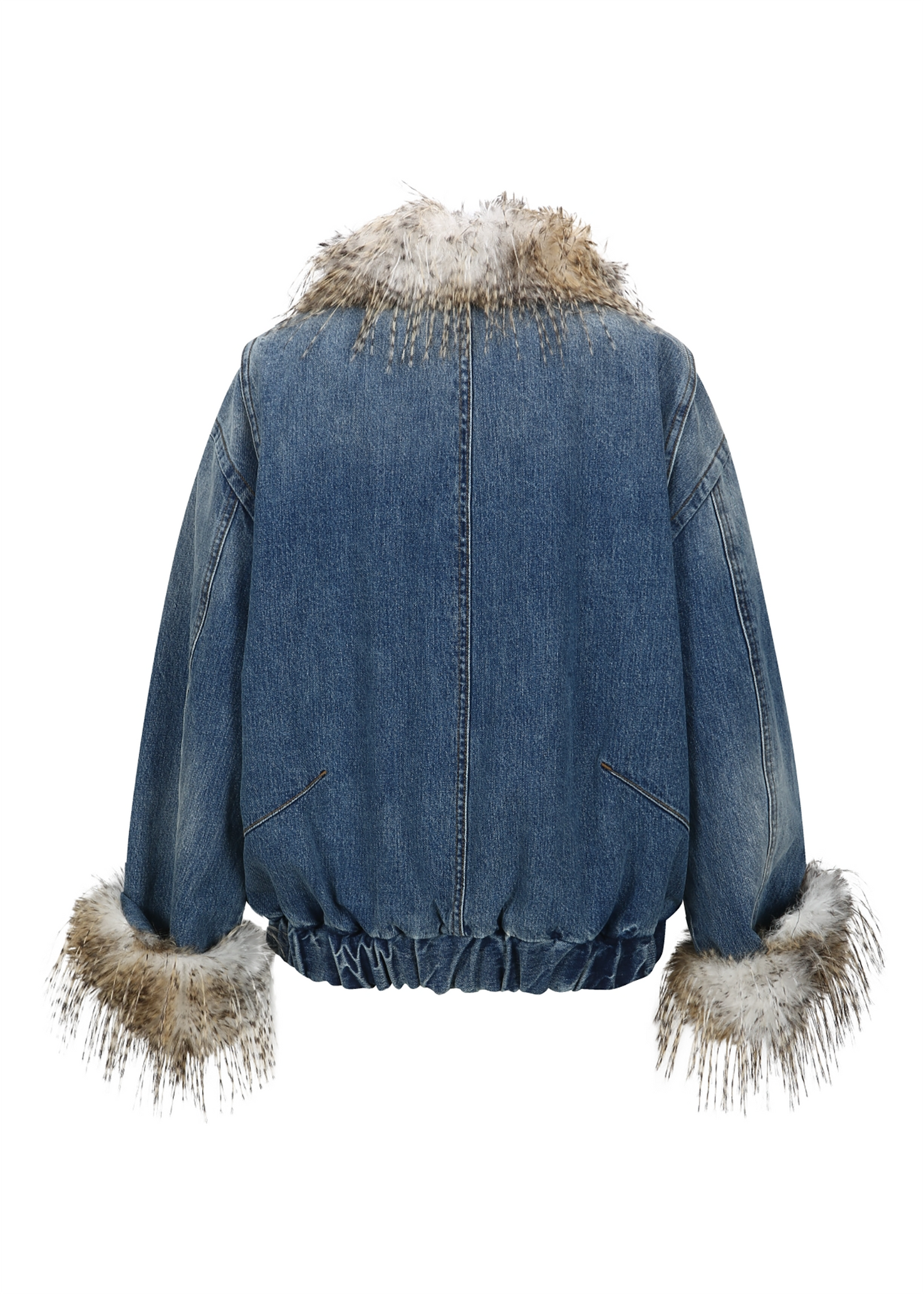 Faux Fur Denim Jacket