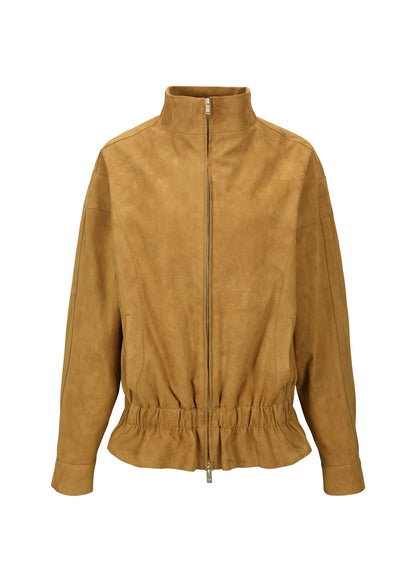 Peplum Faux Suede Jacket