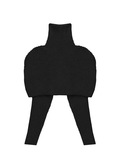 Turtleneck Knit Cape