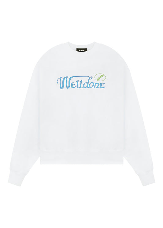 Mix Color Cursive Logo Sweatshirt
