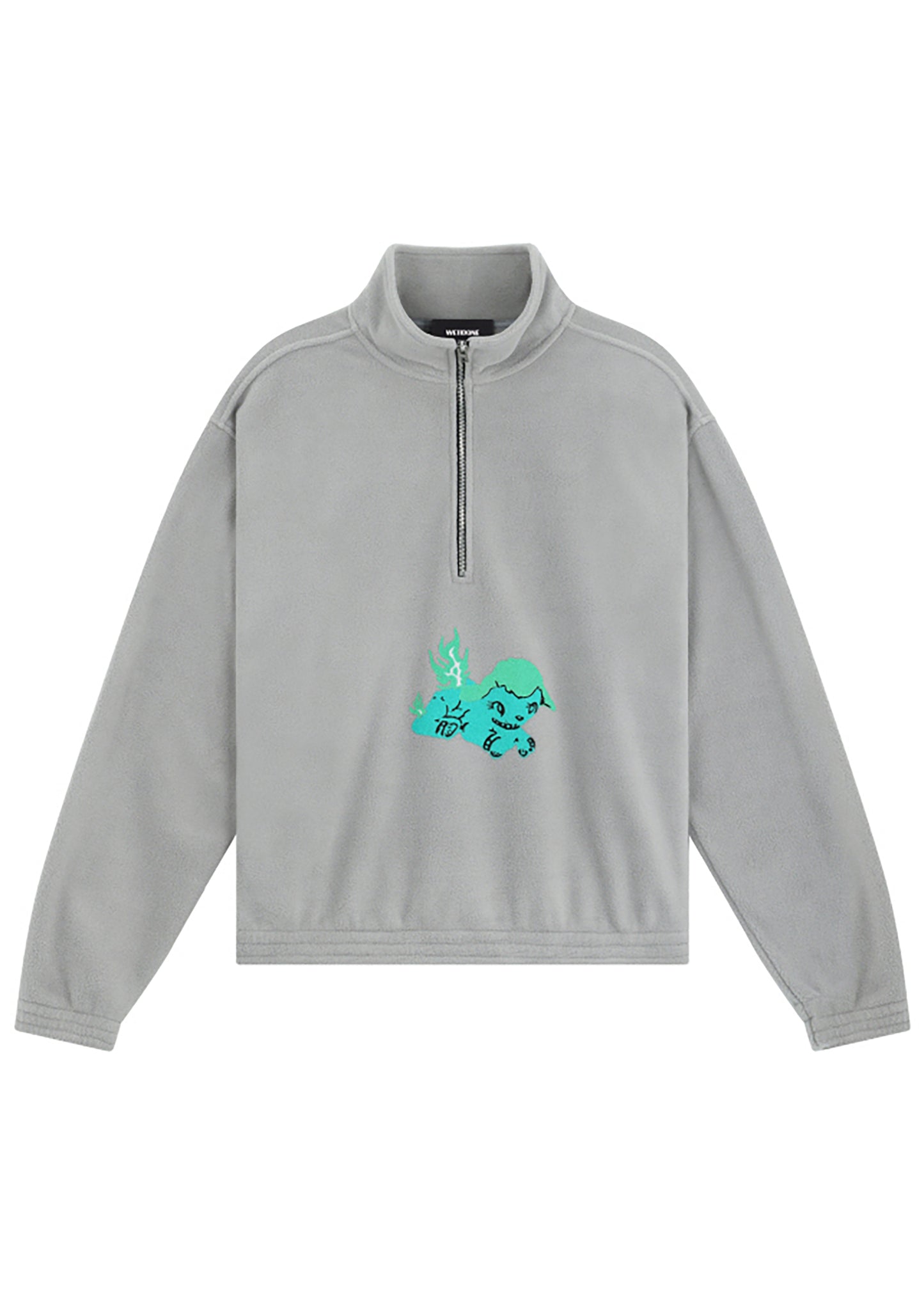 Fleece Half Zip-up Print Sweatshirt