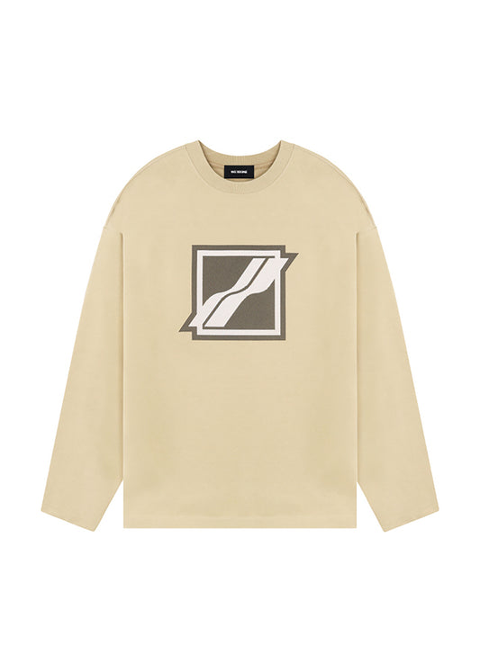 BE SQUARE LOGO LS TEE