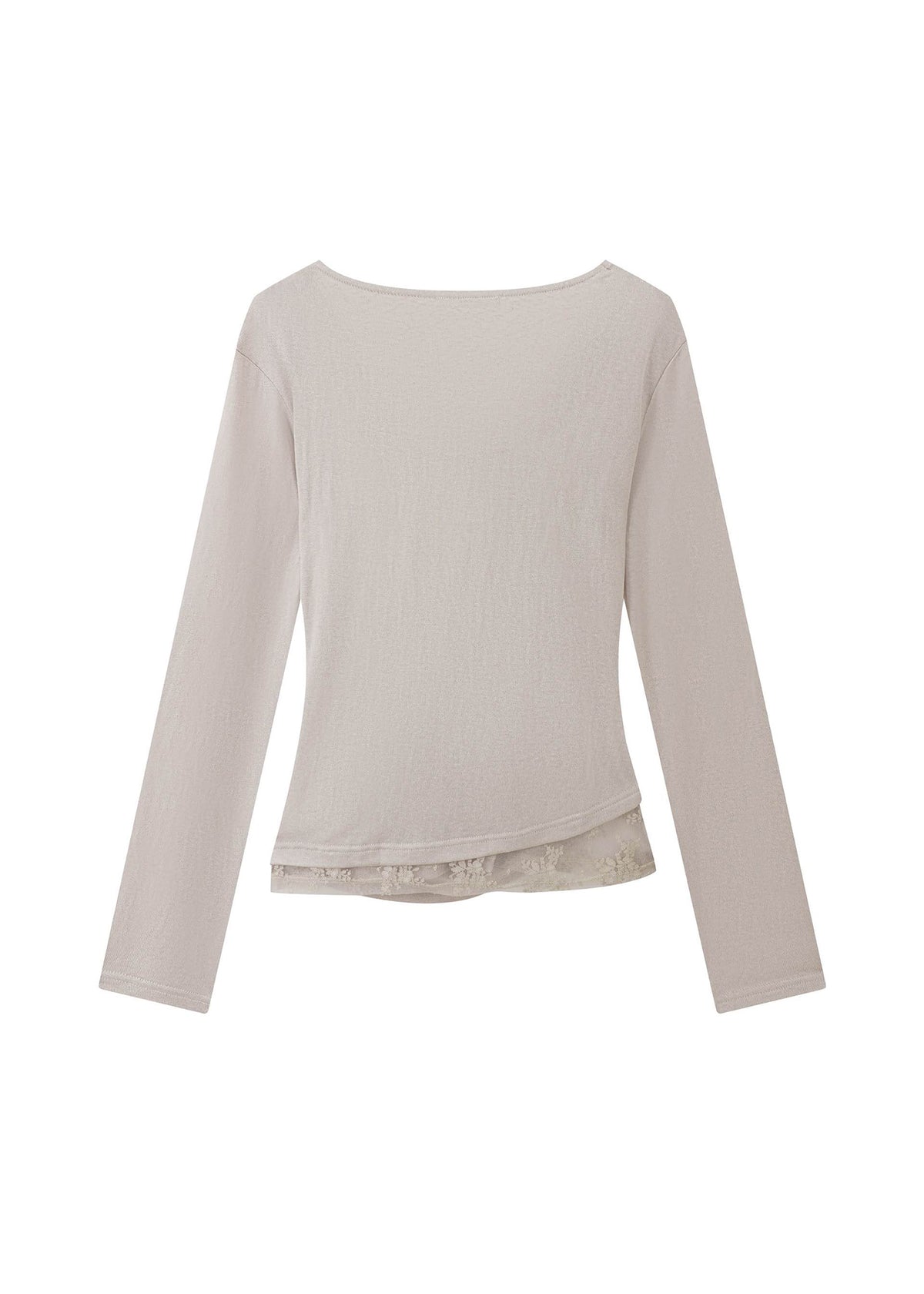 Drape Lace Long-sleeve