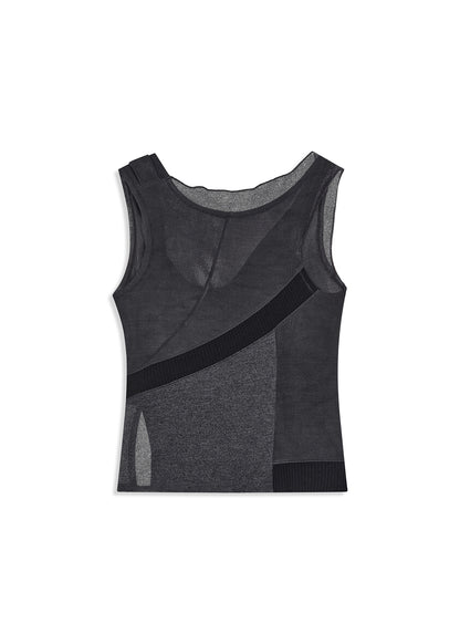 Panel Cowl Back Top