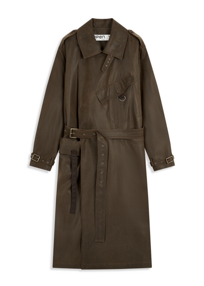 Motorcycle Maxi Trench Coat