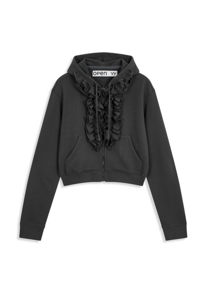Ruffle Hoodie