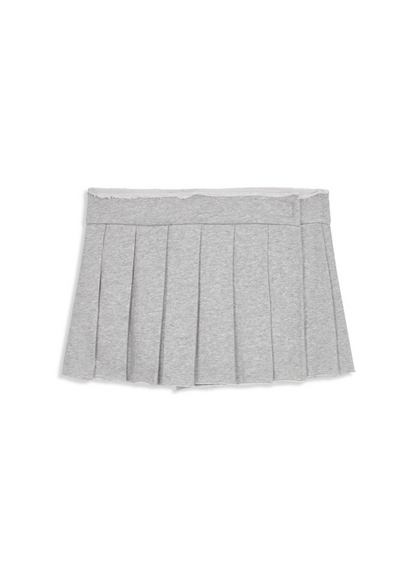 Pleats Layered Jersey Skirt
