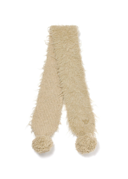 Shaggy Pompon Scarf