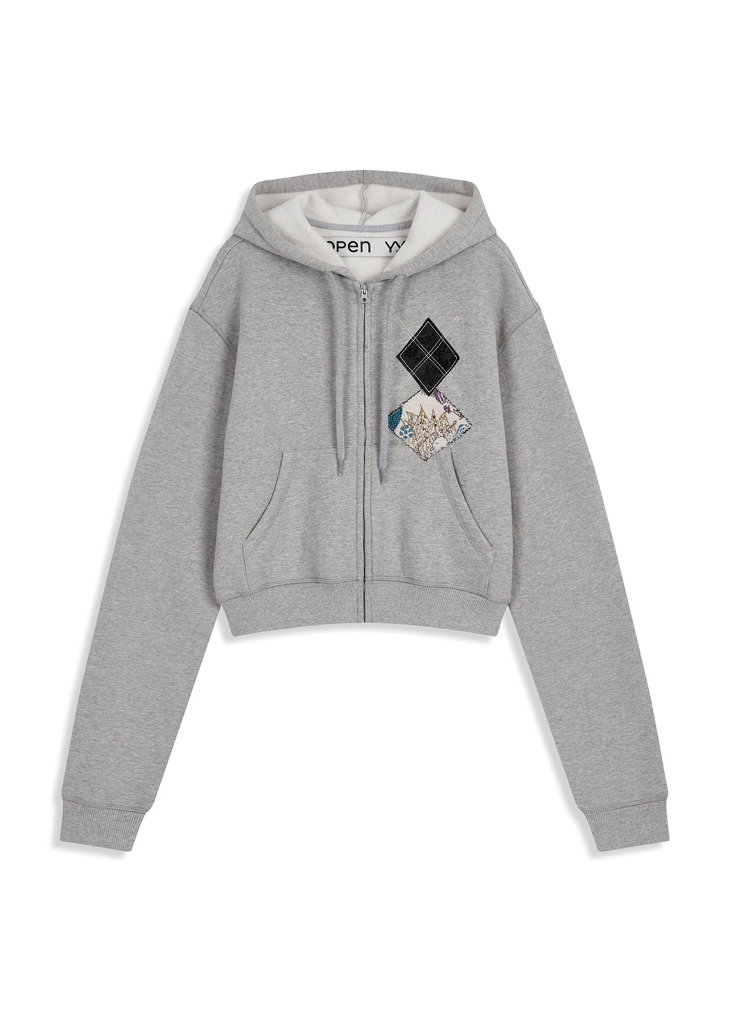 Argyle Patched Hoodie