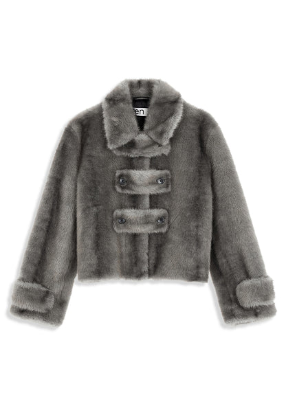 Faux Fur Toggle Jacket