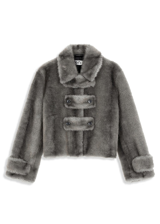 Faux Fur Toggle Jacket