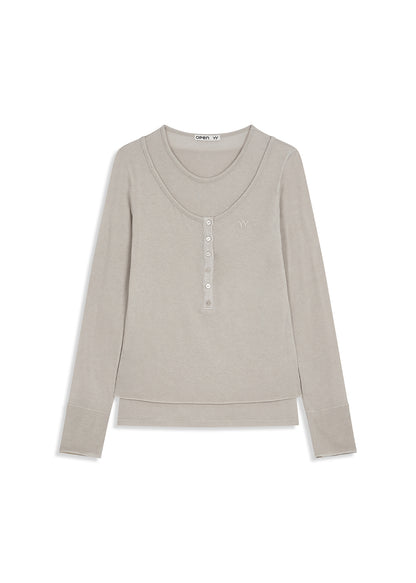 Layered Henley Tee