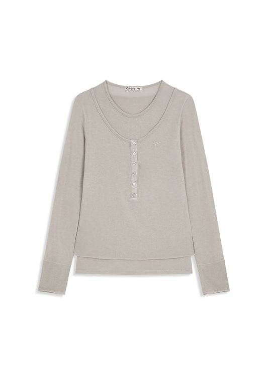 Layered Henley Tee