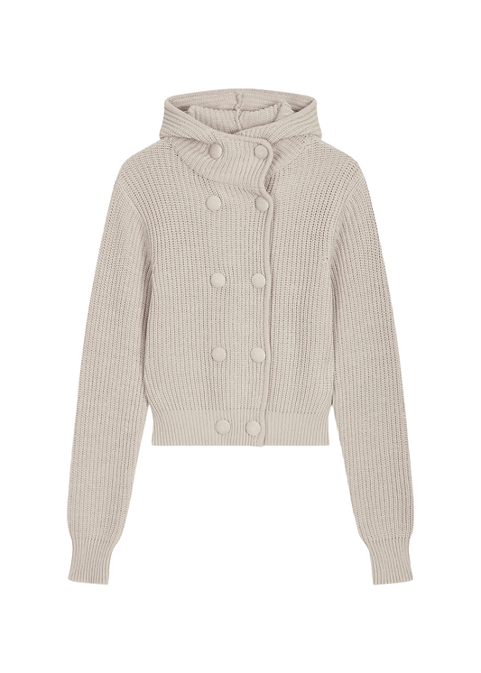 Hooded Button Cardigan