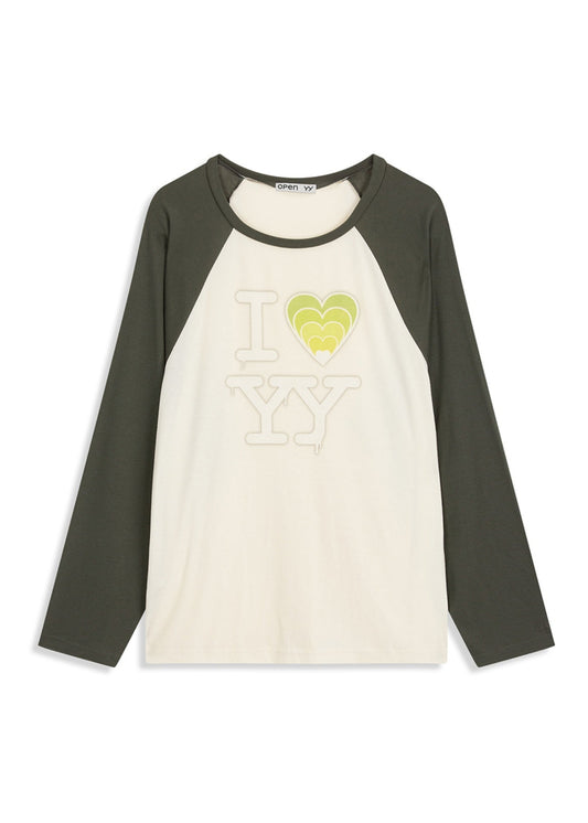 I Love Yy Raglan Tee