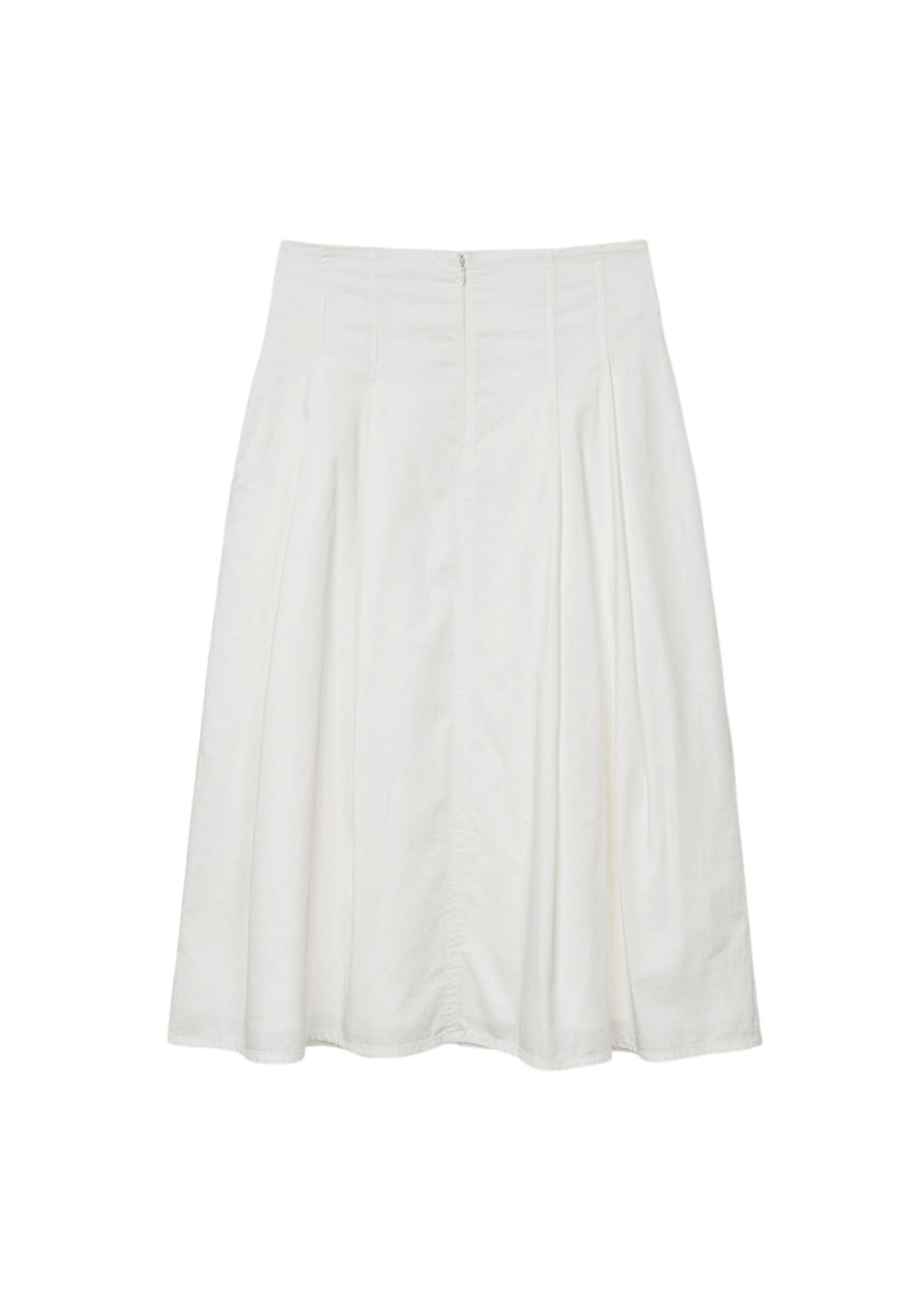Tucked Maxi Cotton Skirt