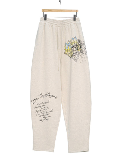 Crying Girl Tapered Sweatpants