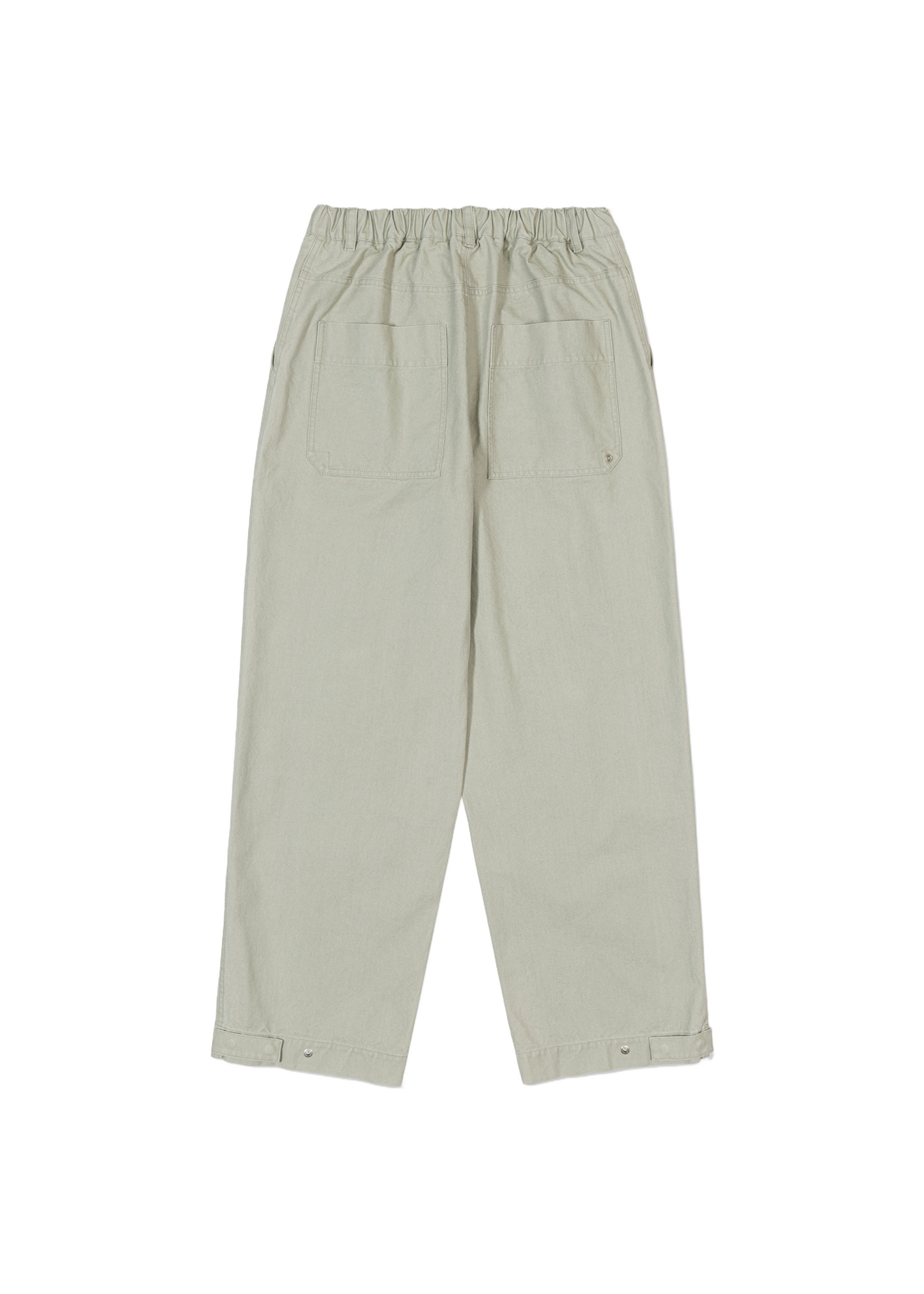 Washed Cotton Wide Pants