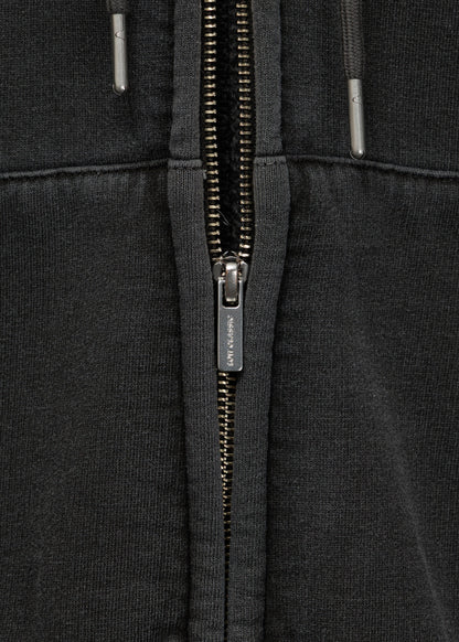 Washed Cotton Zip-Up Hoodie