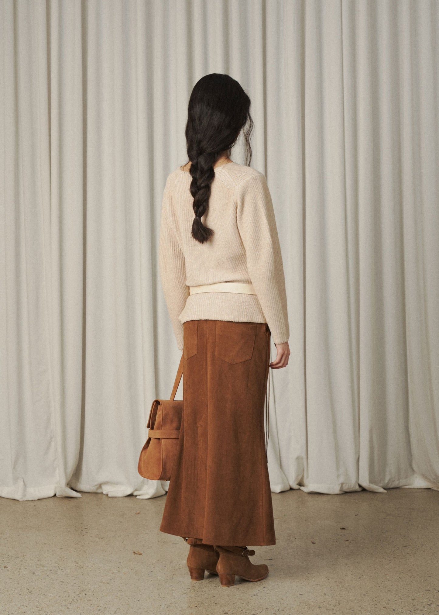 Suede Semi-mermaid Skirt