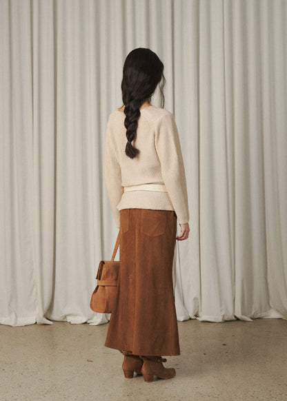 Suede Semi-mermaid Skirt