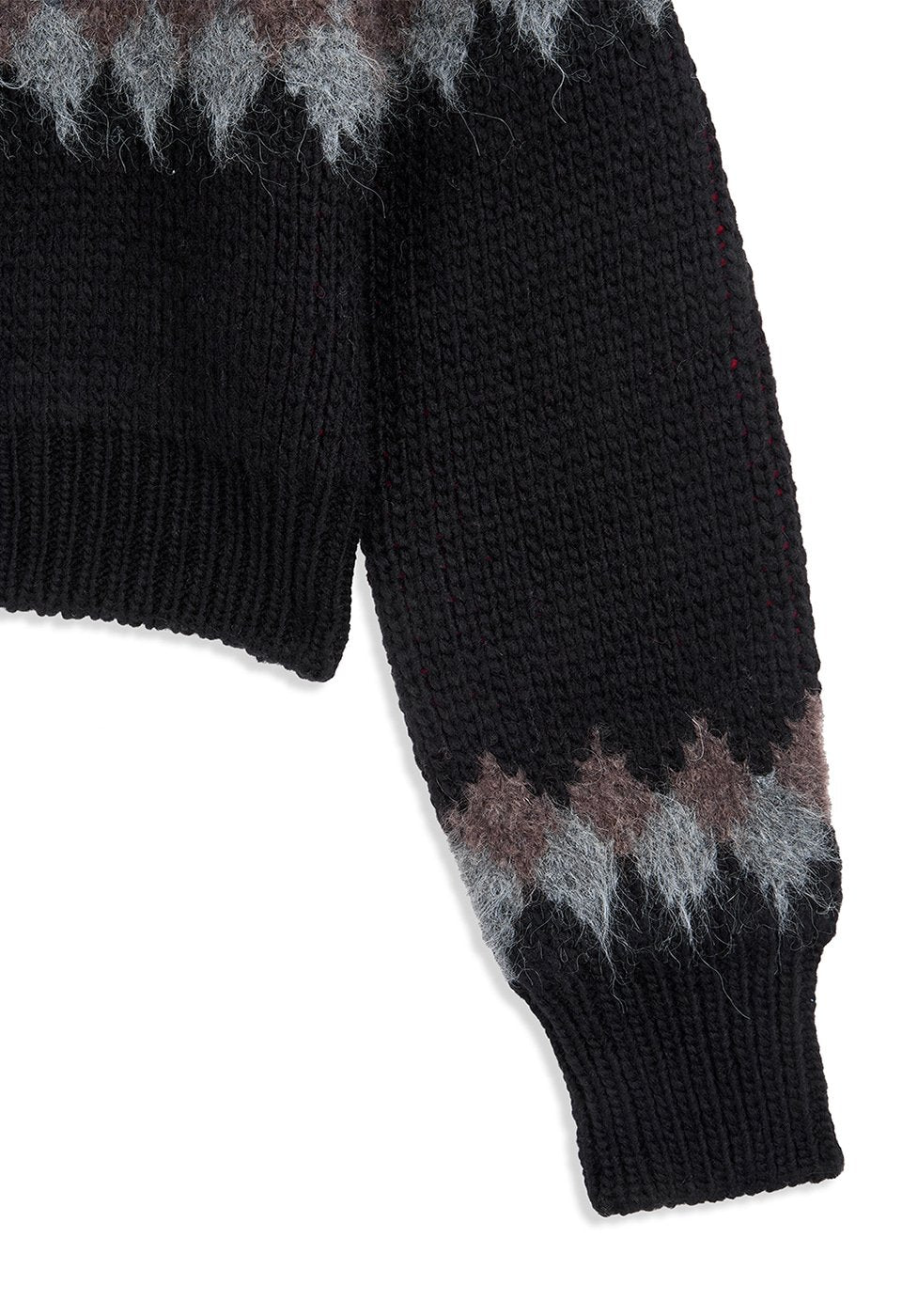 Fair Isle Zip Up Sweater