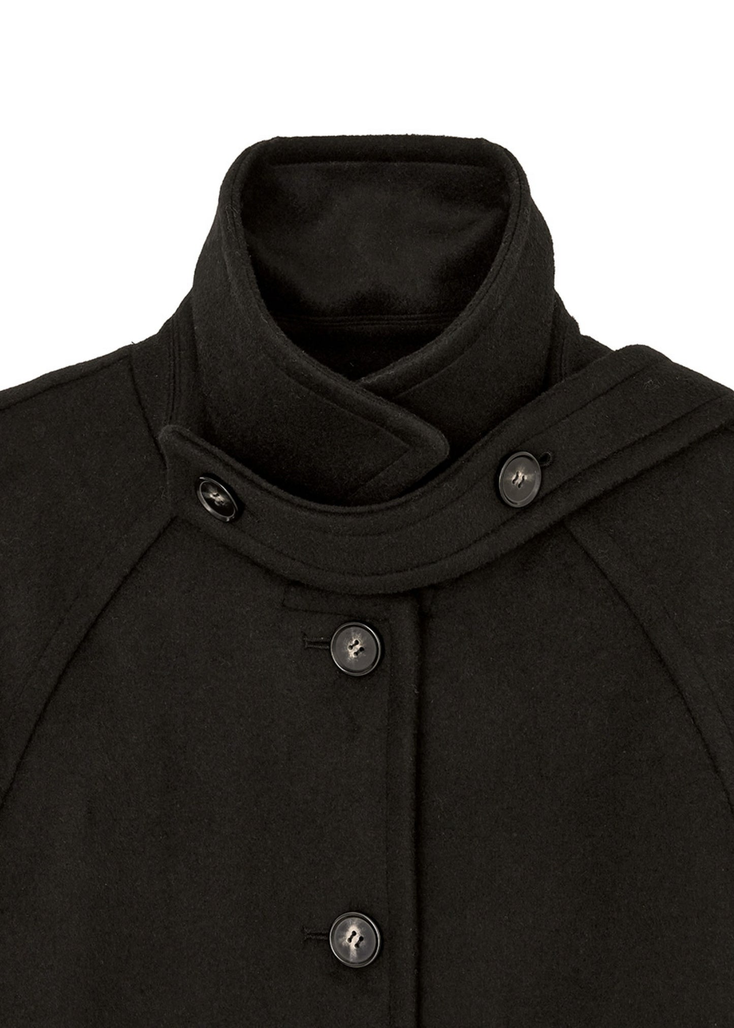 Wool Balmacaan Coat