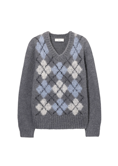 Baby Alpaca Argyle Sweater