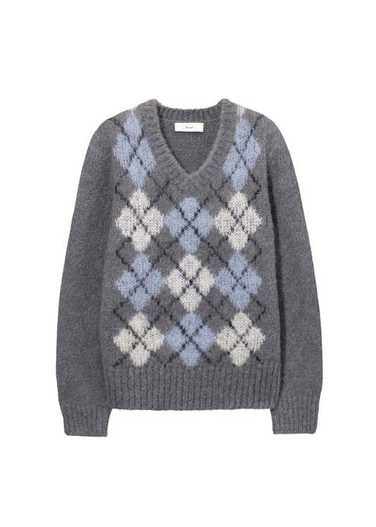 Baby Alpaca Argyle Sweater